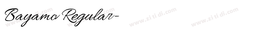 Bayamo Regular字体转换